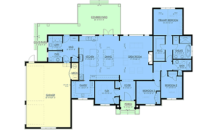 Country, European, Traditional House Plan 100530 with 3 Beds, 3 Baths, 3 Car Garage First Level Plan