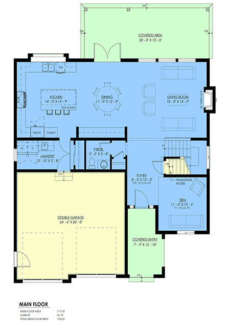 Contemporary, Country, European, Traditional House Plan 100531 with 4 Beds, 3 Baths, 2 Car Garage First Level Plan