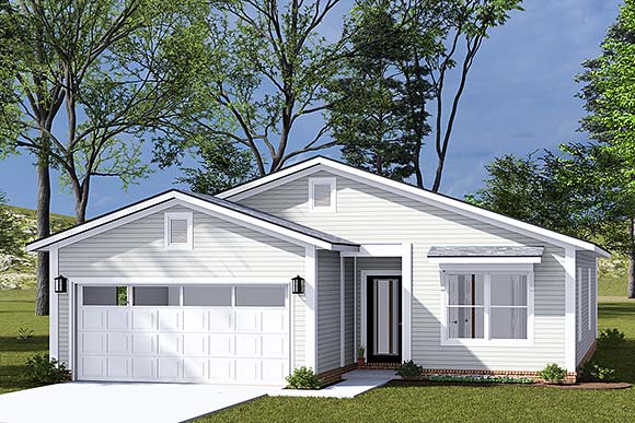 Traditional House Plan 100603 with 3 Beds, 2 Baths, 2 Car Garage Elevation