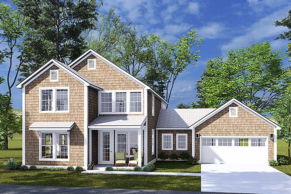 Farmhouse, Traditional House Plan 100604 with 4 Beds, 4 Baths, 2 Car Garage Elevation