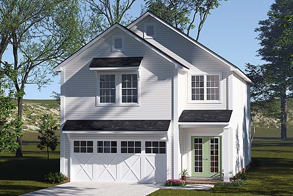 Cottage, Country, Traditional House Plan 100614 with 4 Beds, 4 Baths, 2 Car Garage Elevation