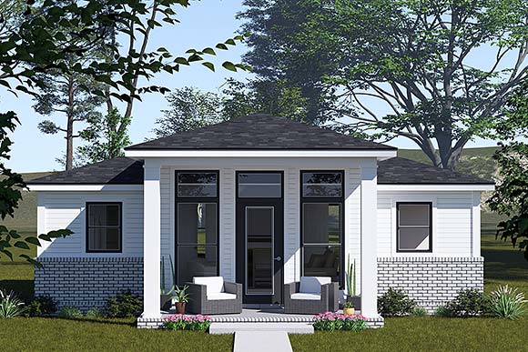 Modern House Plan 100619 with 2 Beds, 2 Baths Elevation