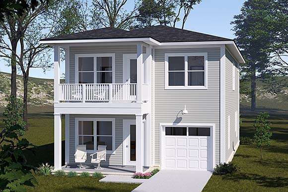 Contemporary, Modern House Plan 100623 with 3 Beds, 3 Baths, 1 Car Garage Elevation