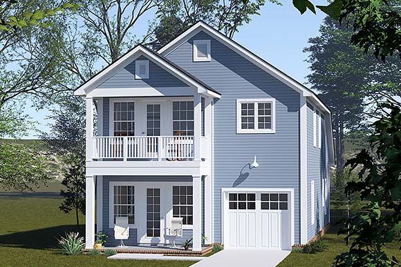 Cottage, Traditional House Plan 100626 with 3 Beds, 3 Baths, 1 Car Garage Elevation