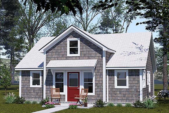 Cottage House Plan 100630 with 2 Beds, 2 Baths Elevation