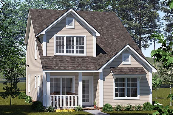 Cottage, Traditional House Plan 100642 with 4 Beds, 4 Baths Elevation