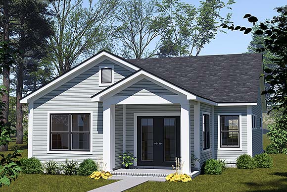 Cottage, Country House Plan 100644 with 3 Beds, 2 Baths Elevation
