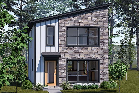 Contemporary, Modern House Plan 100651 with 3 Beds, 3 Baths Elevation