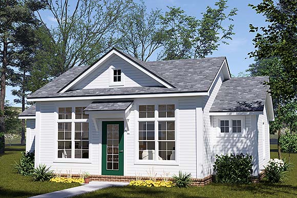 Cottage, Country, Craftsman House Plan 100668 with 2 Beds, 2 Baths Elevation