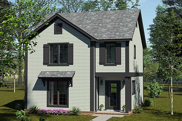 Cottage, Craftsman, Traditional House Plan 100673 with 3 Beds, 3 Baths Elevation