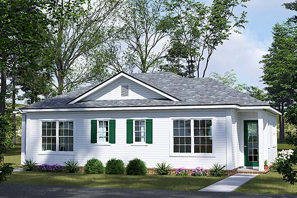 Cottage, Country, Traditional Multi-Family Plan 100677 with 2 Beds, 2 Baths Elevation