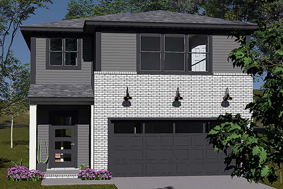 Modern House Plan 100685 with 4 Beds, 3 Baths, 2 Car Garage Elevation