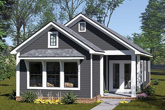 Cottage, Country, Ranch, Traditional House Plan 100695 with 2 Beds, 2 Baths Elevation