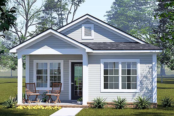 Cottage, Country, Traditional House Plan 100699 with 2 Beds, 2 Baths Elevation