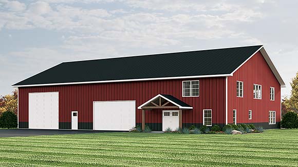 Barndominium, Country House Plan 100704 with 3 Beds, 3 Baths, 3 Car Garage Elevation