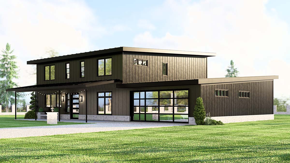 Coastal, Contemporary, Modern Plan with 3147 Sq. Ft., 3 Bedrooms, 3 Bathrooms, 2 Car Garage Picture 2