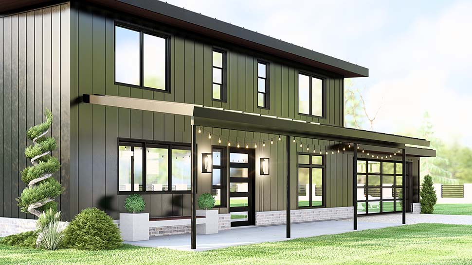 Coastal, Contemporary, Modern Plan with 3147 Sq. Ft., 3 Bedrooms, 3 Bathrooms, 2 Car Garage Picture 4