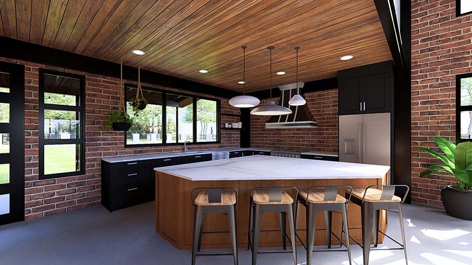 Coastal, Contemporary, Modern Plan with 3147 Sq. Ft., 3 Bedrooms, 3 Bathrooms, 2 Car Garage Picture 7