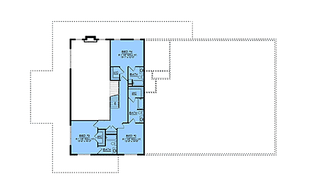 Barndominium, Country House Plan 100722 with 4 Beds, 5 Baths, 3 Car Garage Second Level Plan