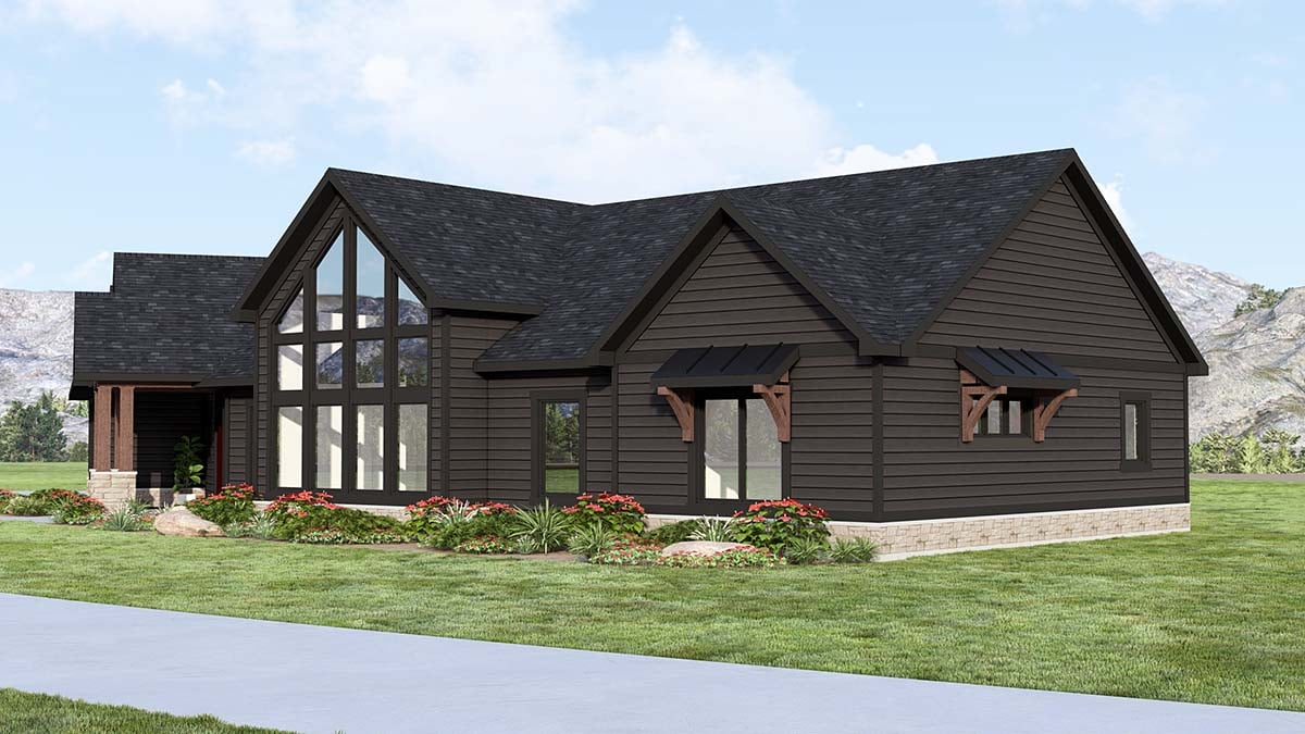 Coastal, Craftsman, New American, Ranch, Traditional Plan with 1785 Sq. Ft., 2 Bedrooms, 3 Bathrooms, 3 Car Garage Picture 2