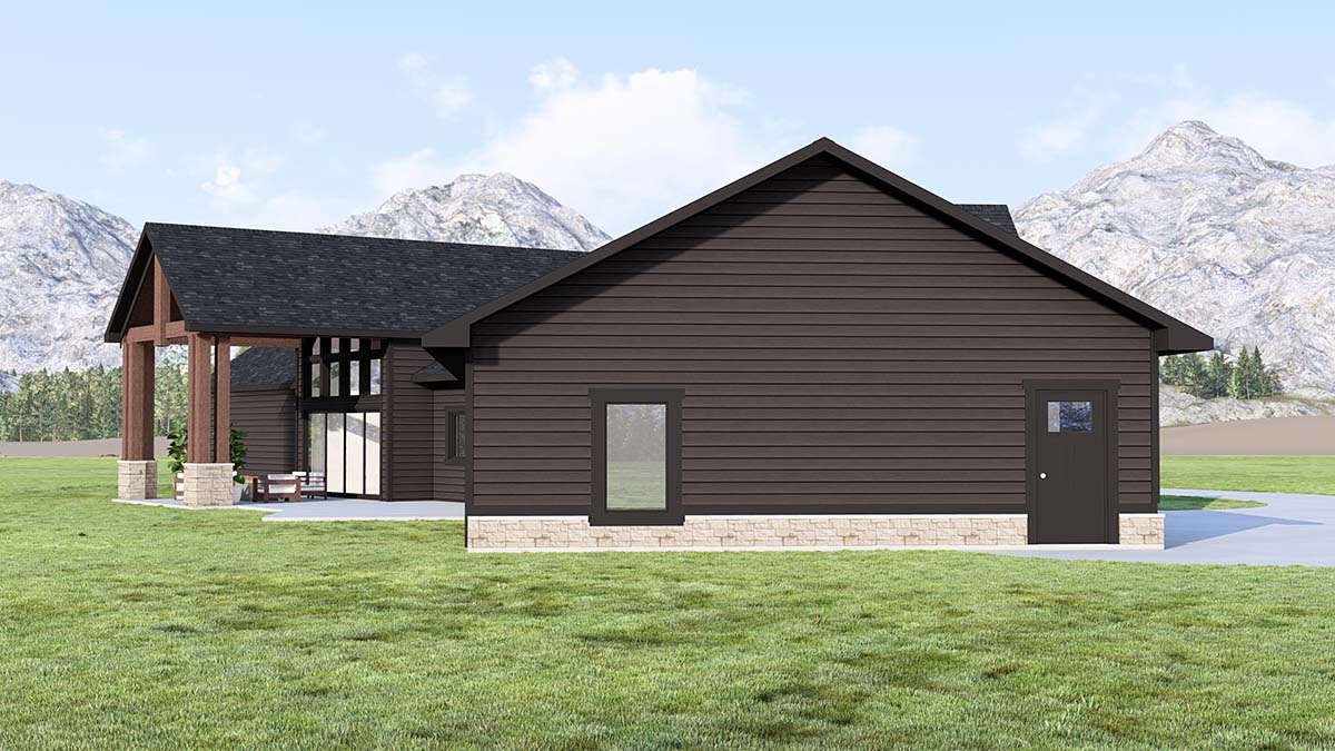 Coastal, Craftsman, New American, Ranch, Traditional Plan with 1785 Sq. Ft., 2 Bedrooms, 3 Bathrooms, 3 Car Garage Picture 3