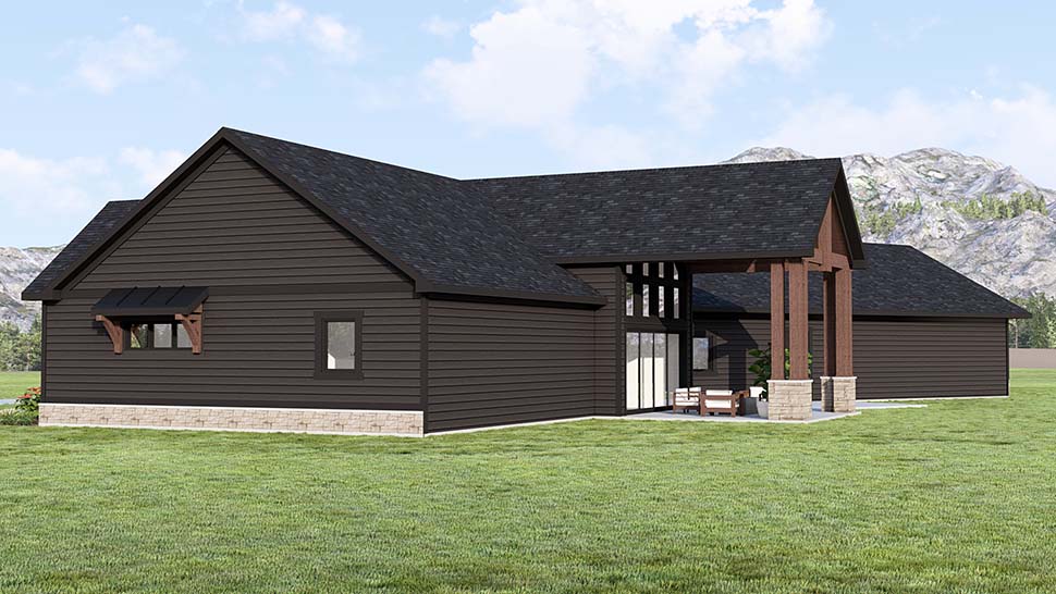 Coastal, Craftsman, New American, Ranch, Traditional Plan with 1785 Sq. Ft., 2 Bedrooms, 3 Bathrooms, 3 Car Garage Picture 5