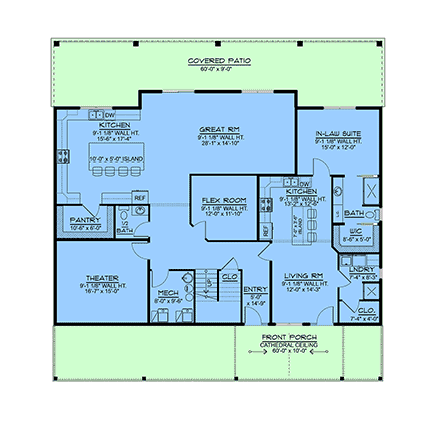 Coastal, Contemporary, Modern House Plan 100743 with 6 Beds, 6 Baths First Level Plan