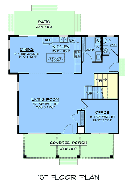 Coastal, Cottage, Country, Farmhouse, Traditional House Plan 100756 with 4 Beds, 3 Baths First Level Plan