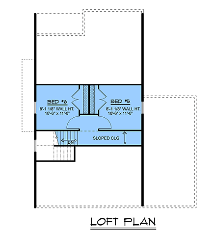 Colonial, Contemporary, Farmhouse House Plan 100760 with 6 Beds, 4 Baths, 2 Car Garage Third Level Plan