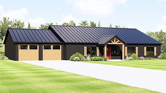 Contemporary, Country, Craftsman, Farmhouse, Ranch House Plan 100769 with 3 Beds, 4 Baths, 2 Car Garage Elevation