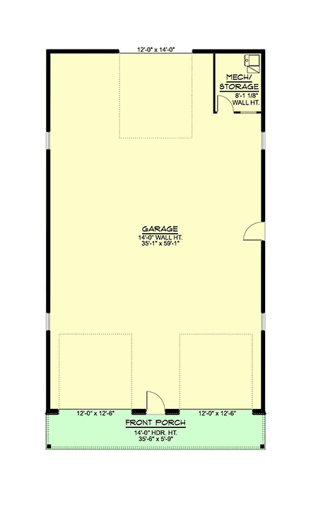 Country, Craftsman 2 Car Garage Plan 100791 First Level Plan
