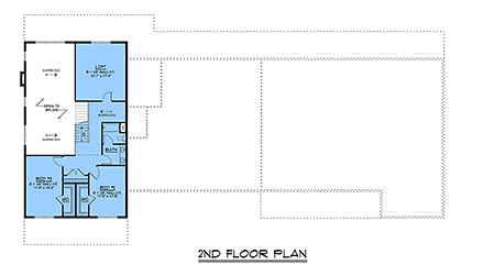 Barndominium, Country, Craftsman, Farmhouse, New American House Plan 100795 with 6 Beds, 5 Baths, 2 Car Garage Second Level Plan