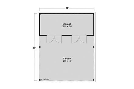 Traditional 2 Car Garage Plan 100808 First Level Plan