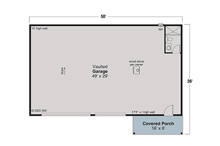 Contemporary, Modern, Saltbox 3 Car Garage Plan 100816 First Level Plan