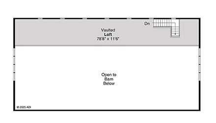 Barndominium, Craftsman, Farmhouse 6 Car Garage Plan 100821 Second Level Plan