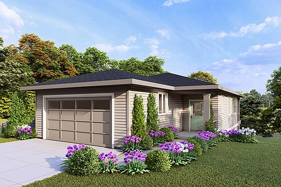 Prairie, Traditional House Plan 100823 with 3 Beds, 3 Baths, 2 Car Garage Elevation