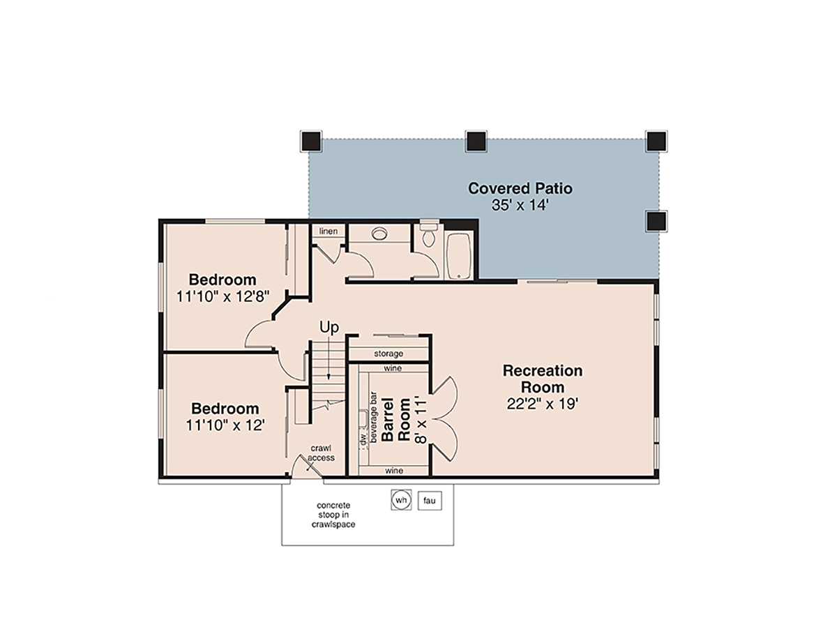 House Plan 100825 - Ranch Style with 3005 Sq Ft, 3 Bed, 2 Bath, 1 |  COOLhouseplans.com, image size:1200x902
