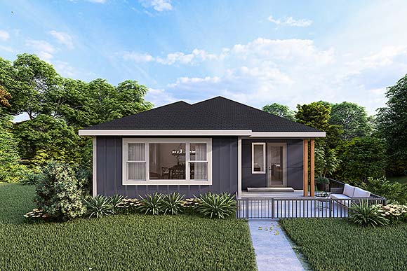 Contemporary, Craftsman, Prairie House Plan 100829 with 3 Beds, 2 Baths, 2 Car Garage Elevation