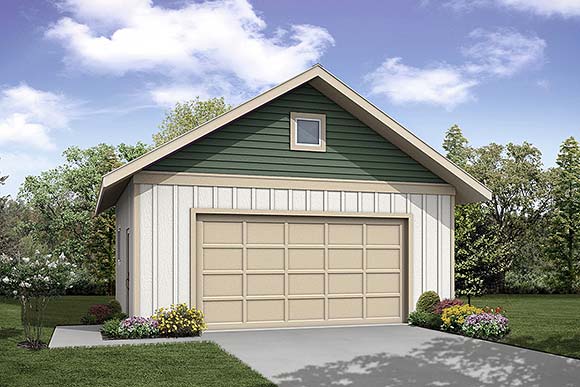 Craftsman, Farmhouse, Traditional 2 Car Garage Plan 100832 Elevation