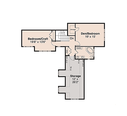 Craftsman, Traditional House Plan 100850 with 4 Beds, 4 Baths, 3 Car Garage Second Level Plan