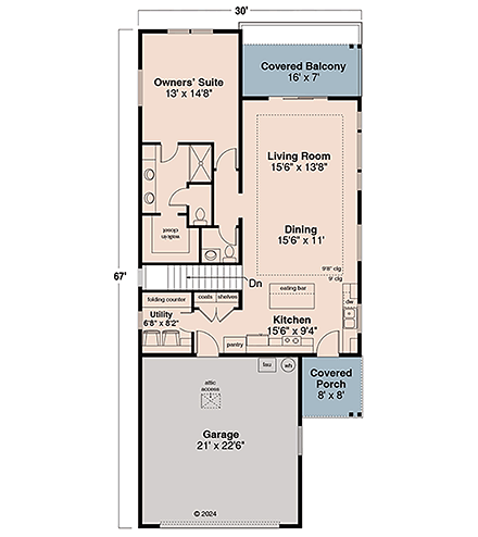 Contemporary, Cottage, Country House Plan 100859 with 3 Beds, 3 Baths, 2 Car Garage First Level Plan