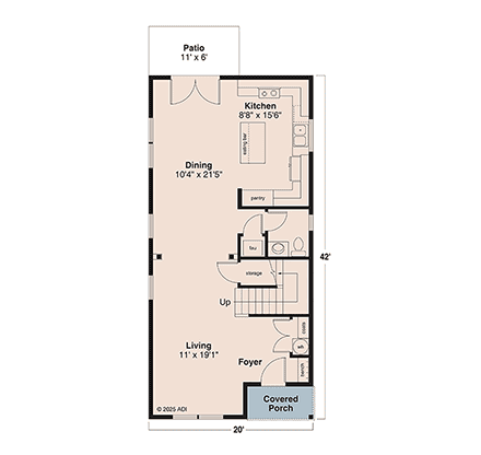 Country, Craftsman, Traditional House Plan 100864 with 3 Beds, 2 Baths First Level Plan