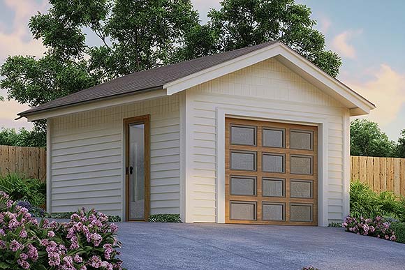 Country, Craftsman, Traditional 1 Car Garage Plan 100872 Elevation