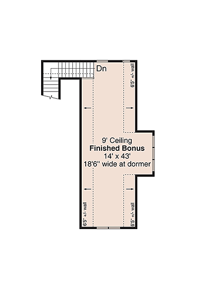 Craftsman, Ranch House Plan 100873 with 4 Beds, 5 Baths, 3 Car Garage Second Level Plan