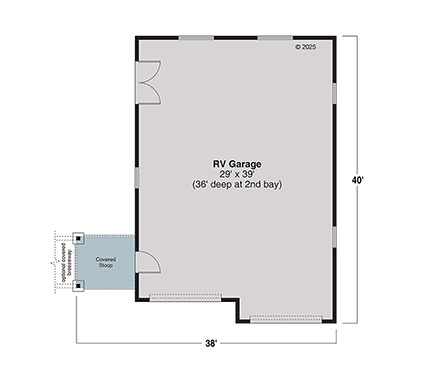 Country, Craftsman, Traditional 2 Car Garage Plan 100874 First Level Plan