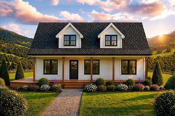 Cottage, Country, Farmhouse House Plan 100882 with 2 Beds, 2 Baths Elevation