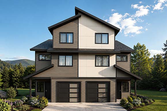 Contemporary, Modern Multi-Family Plan 100888 with 10 Beds, 12 Baths, 2 Car Garage Elevation