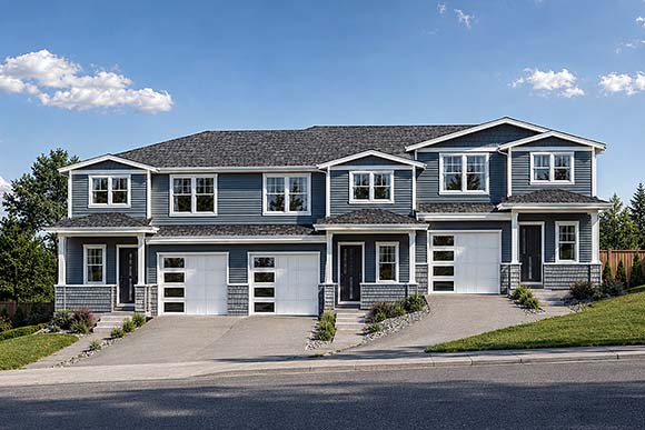 Contemporary, Country, Craftsman Multi-Family Plan 100890 with 9 Beds, 9 Baths, 3 Car Garage Elevation