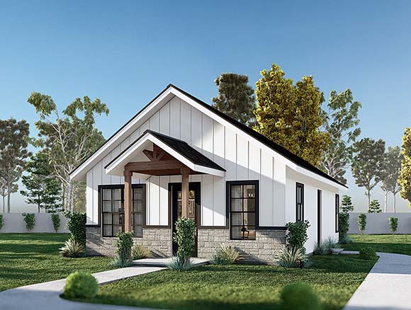 Cottage, Country, Craftsman, Farmhouse, Traditional House Plan 101101 with 2 Beds, 2 Baths Elevation
