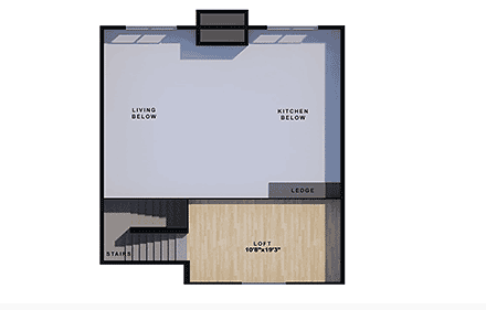 Craftsman, New American House Plan 101111 with 3 Beds, 3 Baths, 2 Car Garage Second Level Plan
